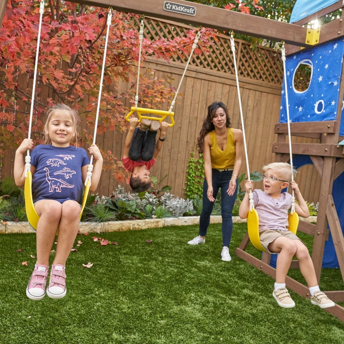 KidKraft Outdoor Kidkraft Overlook Challenge Swing Set Playset