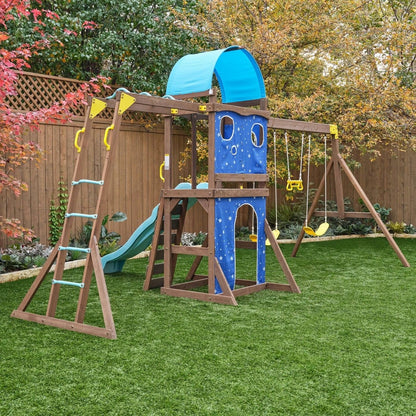 KidKraft Outdoor Kidkraft Overlook Challenge Swing Set Playset