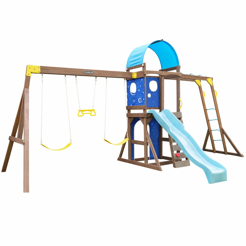 KidKraft Outdoor Kidkraft Overlook Challenge Swing Set Playset