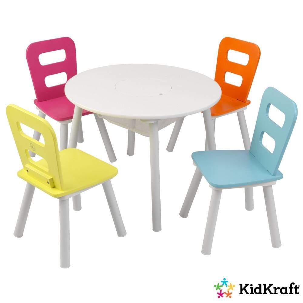 KidKraft Outdoor Kidkraft Round Storage Table & 4 Chair Set