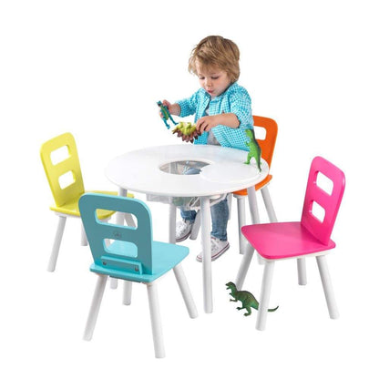 KidKraft Outdoor Kidkraft Round Storage Table & 4 Chair Set