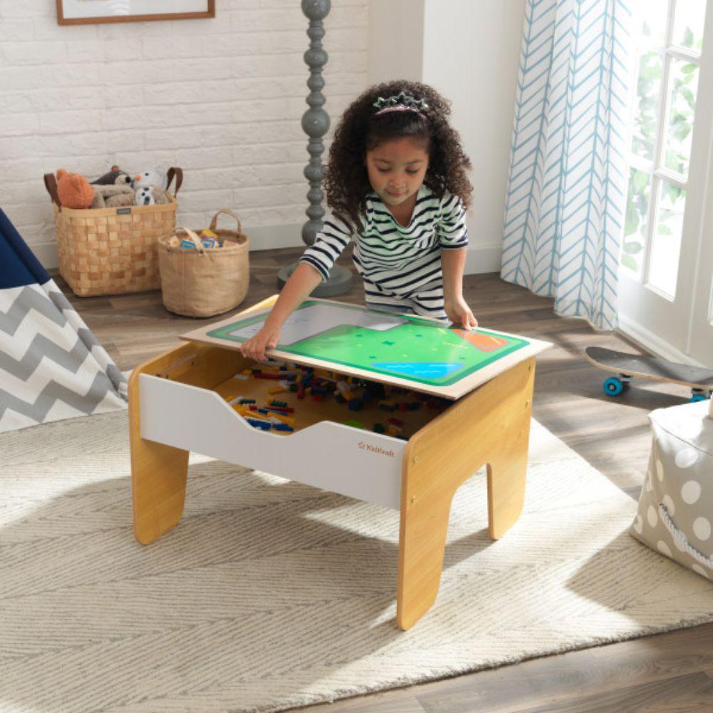 KidKraft Toys KidKraft 2-in-1 Activity Table with Board Gray & Natural