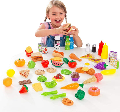 KidKraft 65 Pc Pretend Play Food Set