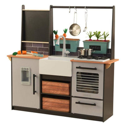 KidKraft Cuisine Enfant en Bois Fresh Harvest, Dinette incluant Accessoires, ustensiles, Distributeur de glaçons, Jeu d'imitation, Jouet Enfant dès 3 Ans, 10065 KidKraft Cuisine Enfant en Bois Fresh Harvest, Dinette incluant Accessoires, ustensiles, Distributeur de glaçons, Jeu d'imitation, Jouet Enfant dès 3 Ans, 10065