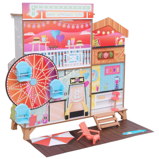 KidKraft Toys Kidkraft Ferris Wheel Fun Beach House Dollhouse With EZ Kraft Assembly™