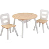 KidKraft Toys Kidkraft Round Table & 2 Chair Set -Natural White