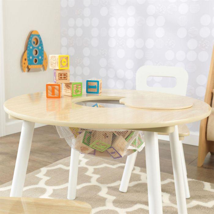 KidKraft Toys Kidkraft Round Table & 2 Chair Set -Natural White