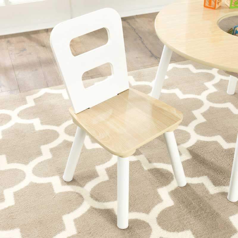 KidKraft Toys Kidkraft Round Table & 2 Chair Set -Natural White