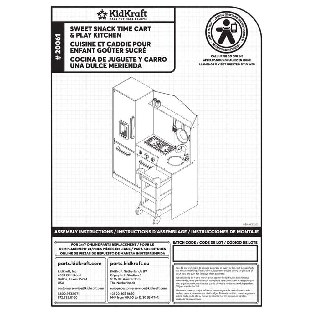 KidKraft Toys Kidkraft - Sweet Snack Time Cart & Play Kitchen