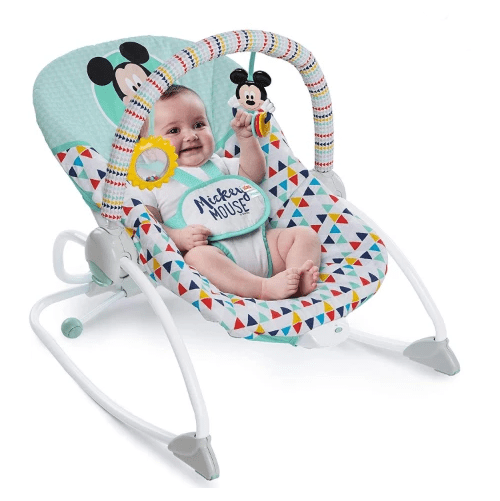 Kids II Babies Mickey Mouse Happy Triangles Infant To Toddler Rocker