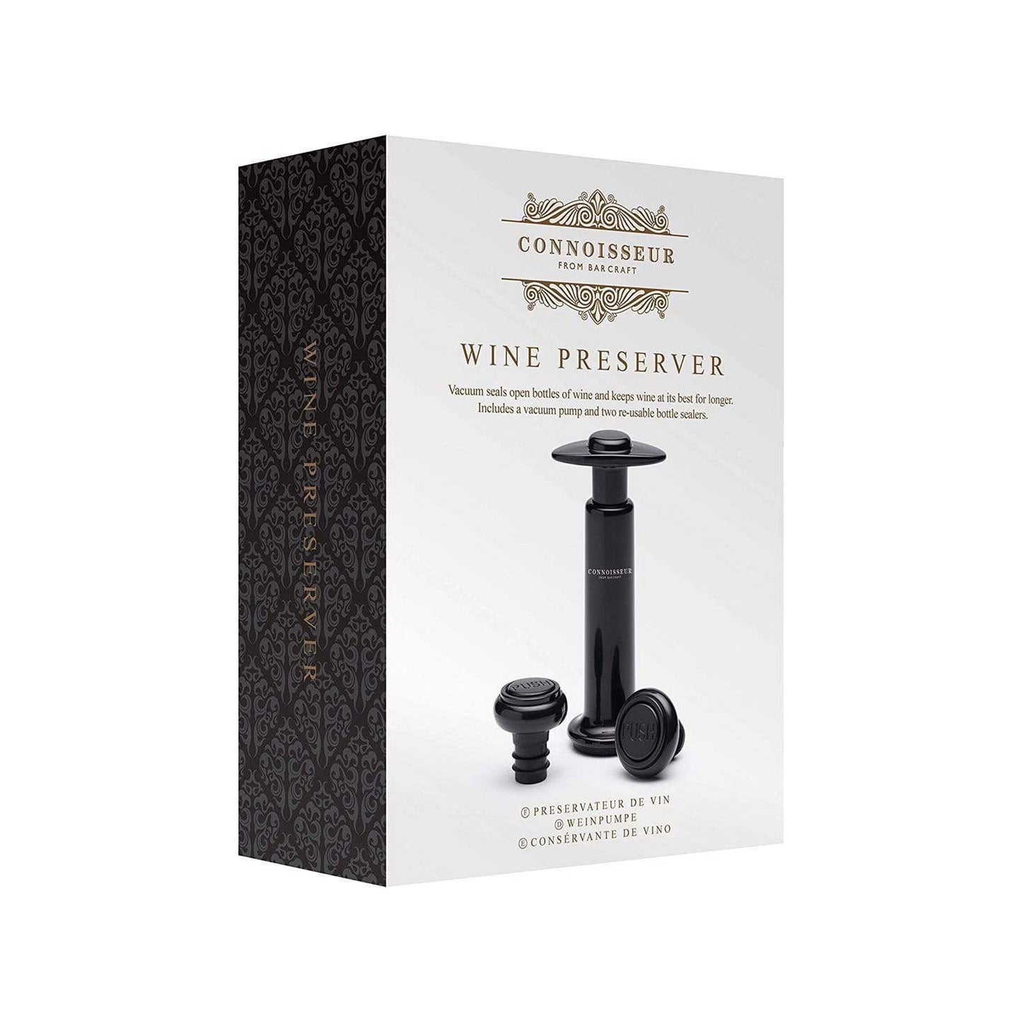 KitchenCraft Home & Kitchen KITCHENCRAFT BARCRAFT WINE PRESERVER SET - BLACK - KCBCWINSAV