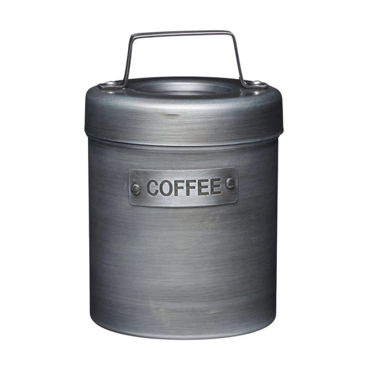 KitchenCraft Home & Kitchen KITCHENCRAFT INDUSTRIAL KITCHEN VINTAGE -STYLE COFFEE CANISTER - SILVER - INDCOFFEE