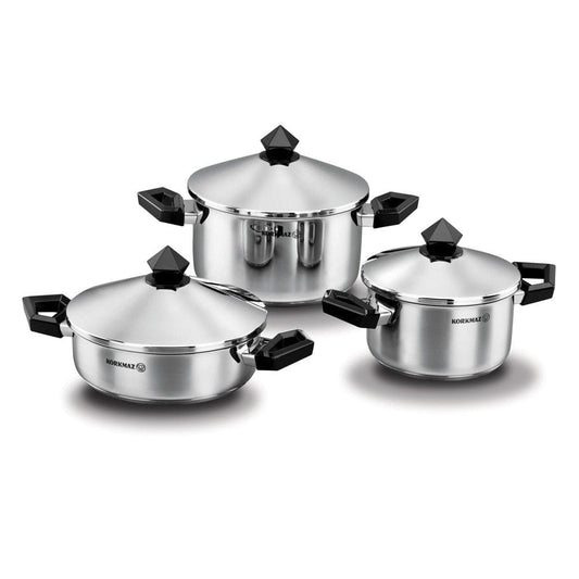 Korkmaz Home & Kitchen Diamond Cookware Set - (C-MX-A1012)