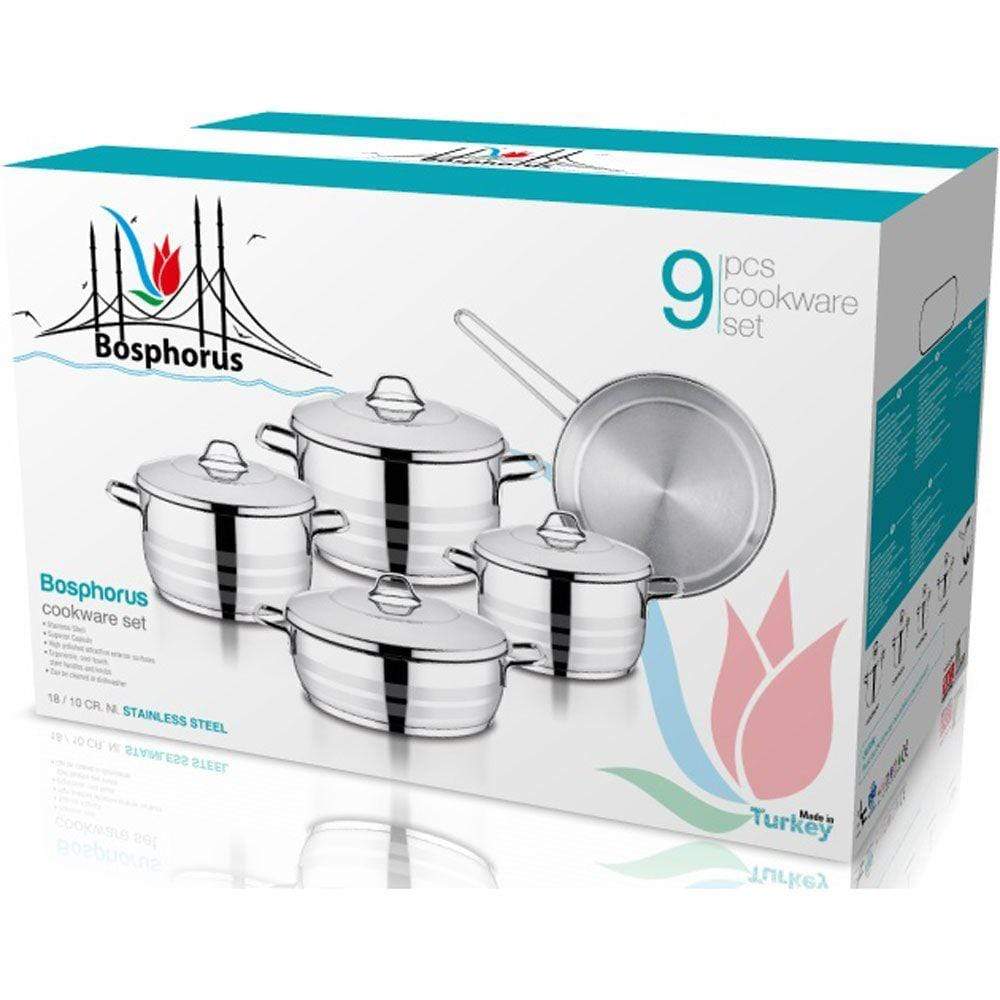 Korkmaz Home & Kitchen On - Bosphorus Cookware Set - (C-BSP-9PC)