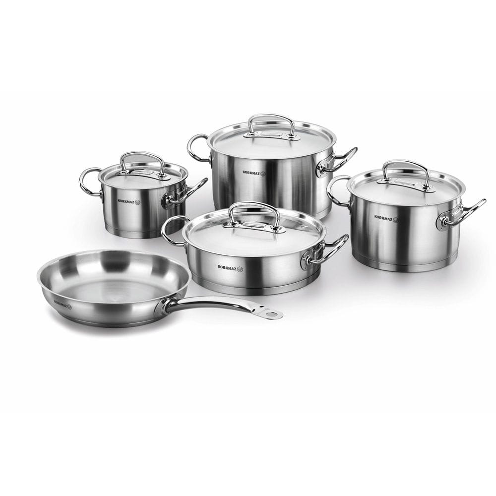 Korkmaz Home & Kitchen ﻿﻿﻿﻿﻿Proline Cookware Set- Satin - (C-MX-A1150)