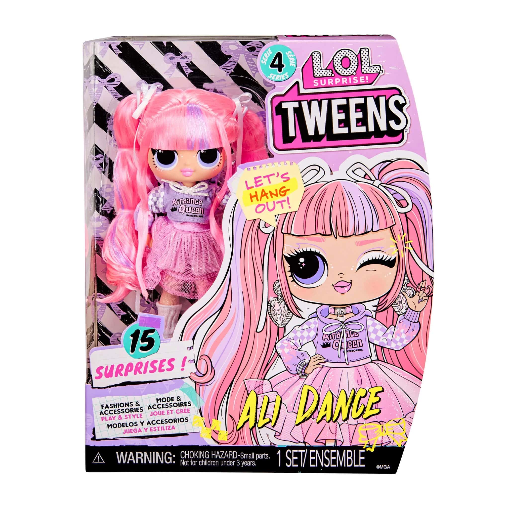 LOL Tweens Fashion Doll with 15 Surprises, Blue Hair, Including