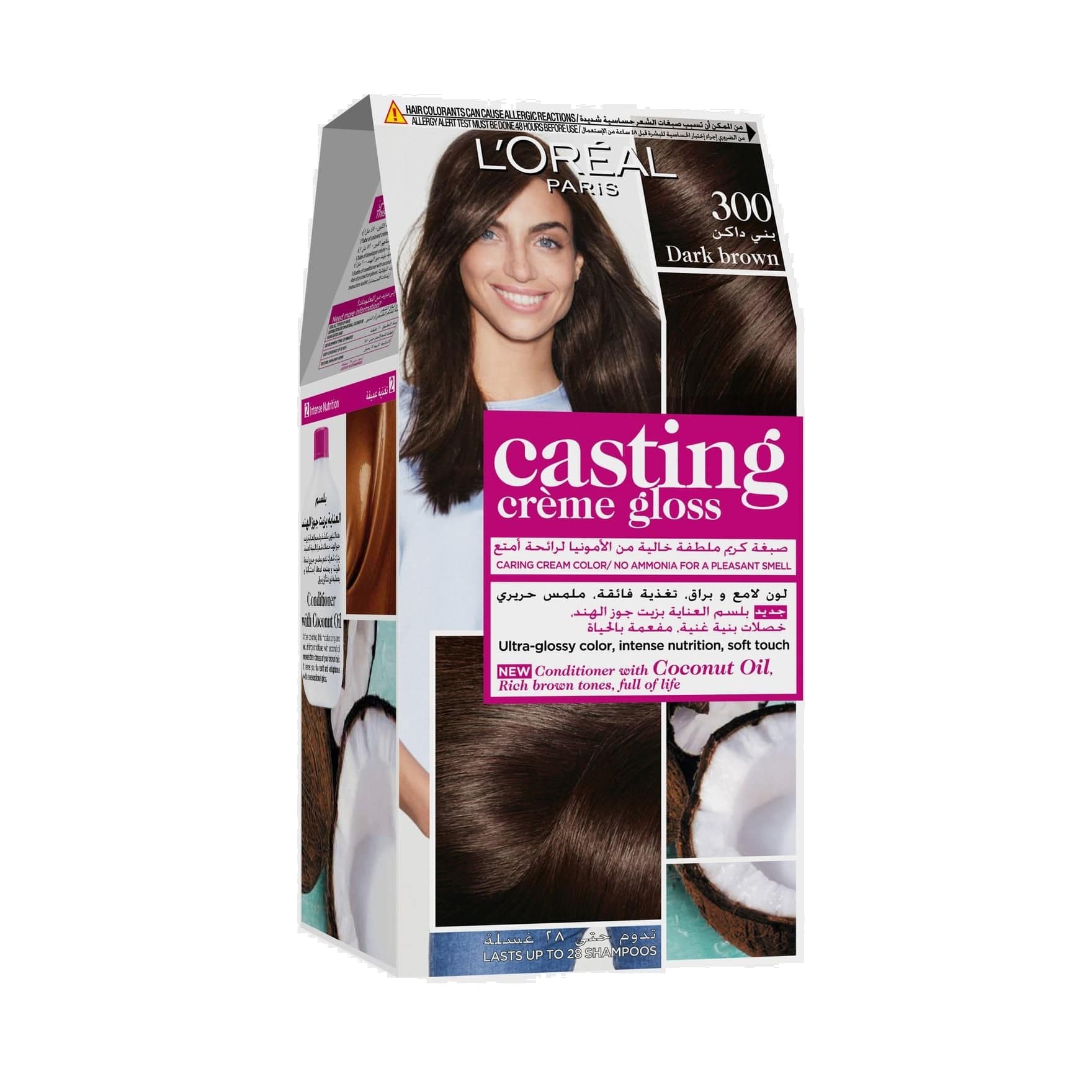 L'Oréal Paris Beauty L'Oreal Paris Casting Creme Gloss No Ammonia Permanent Hair Colour 300 Dark Brown 48ml