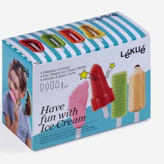LEKUE Home & Kitchen Lekue Iconic Ice Cream Shapes Mold Set Of 4