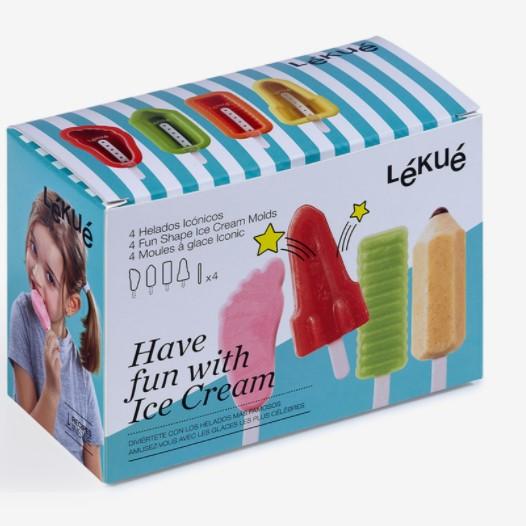 LEKUE Home & Kitchen Lekue Iconic Ice Cream Shapes Mold Set Of 4