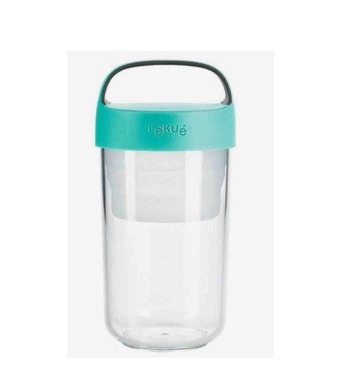 LEKUE Home & Kitchen Lekue Jar To Go 20oz/600ml Mint