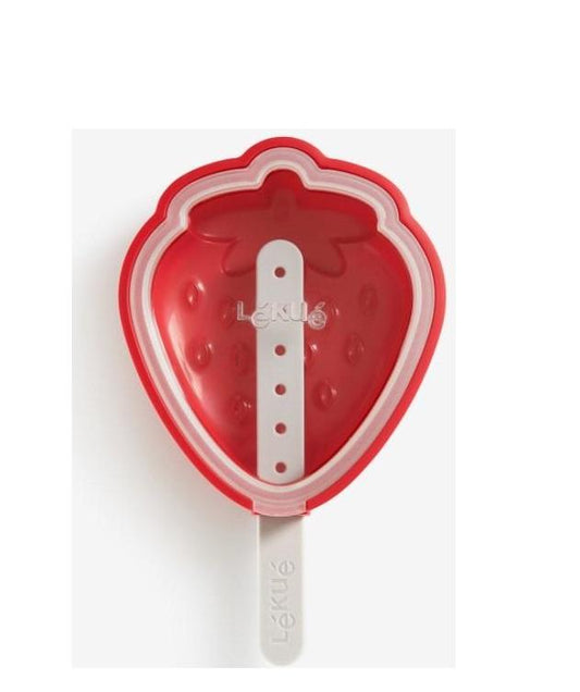 LEKUE Home & Kitchen Lekue Strawberry Popsicle Mold Red