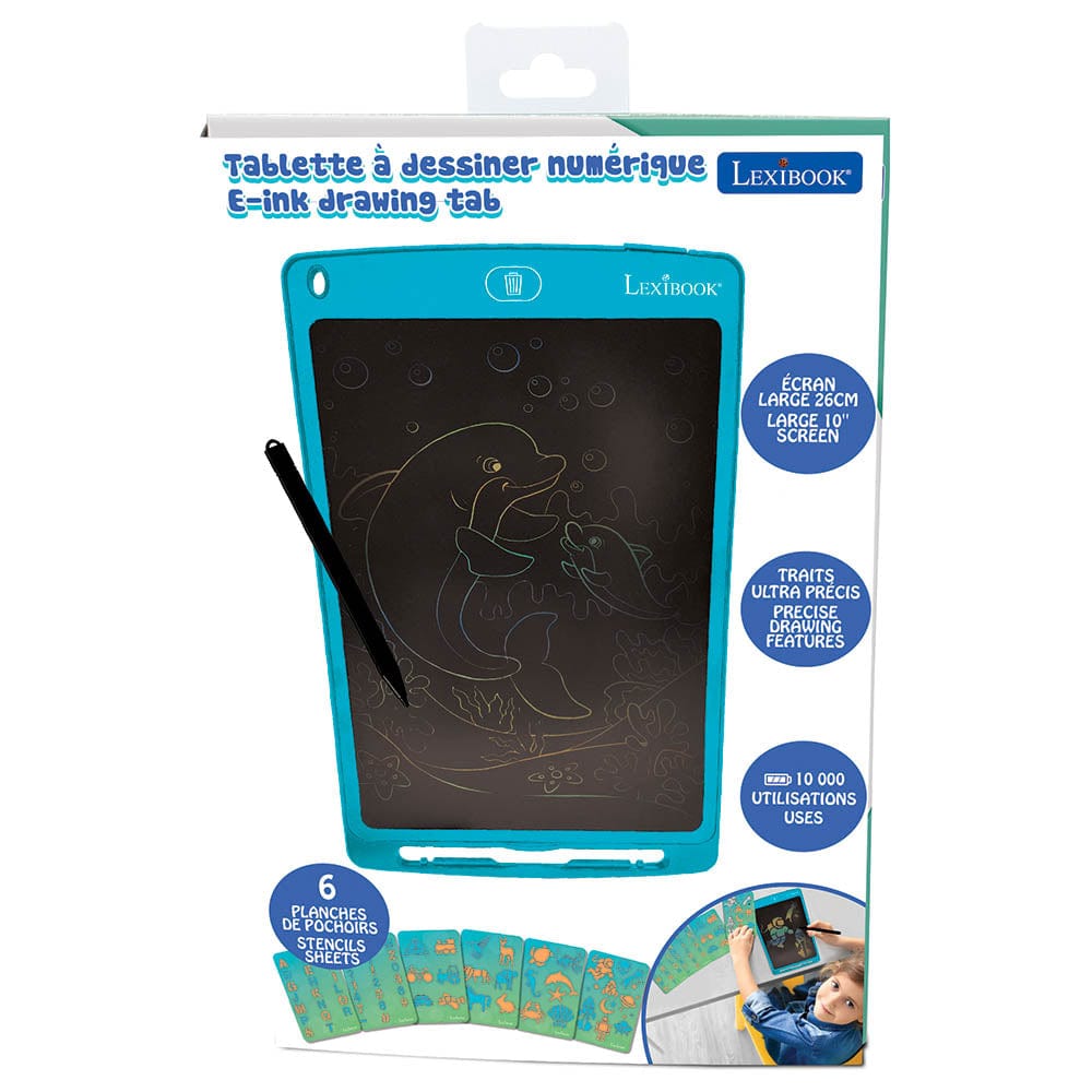 lexibook Toys 10’’ multicolor E-ink Drawing Tablet with stencils