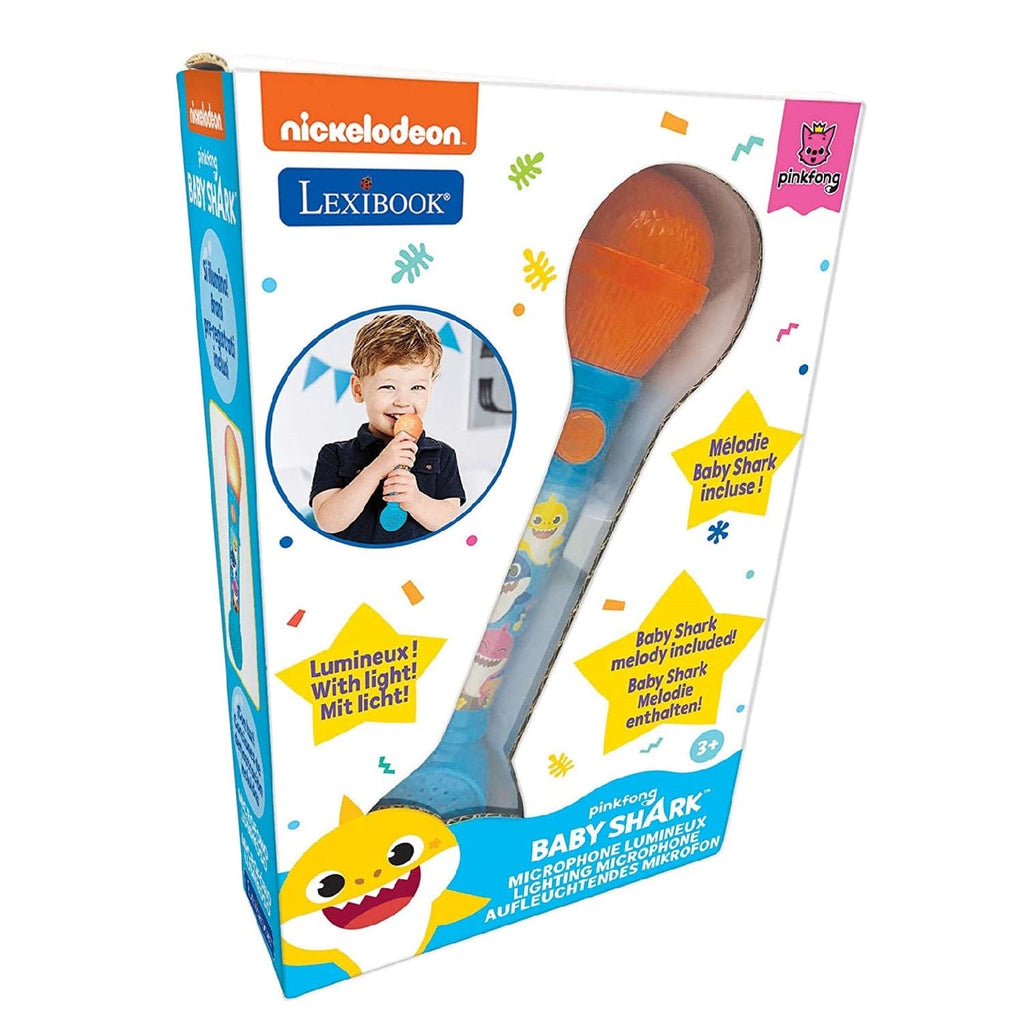 lexibook Toys Baby Shark Lighting Microphone with Melodies and Sound Effects