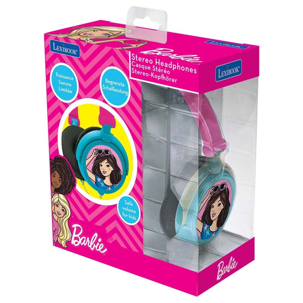 lexibook Toys Barbie Stereo Wired Foldable Headphone with Kids Safe Volume