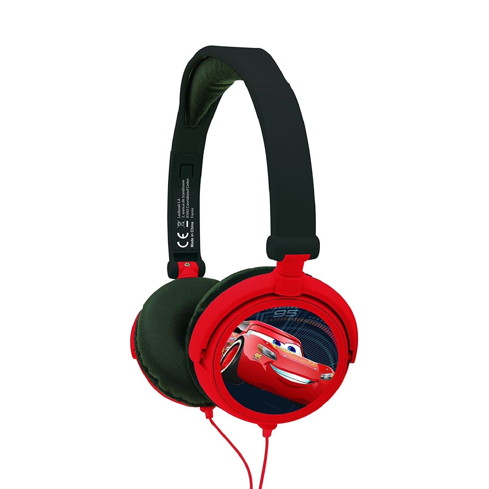 lexibook Toys Disney Cars Stereo Wired Foldable Headphone with Kids Safe Volume