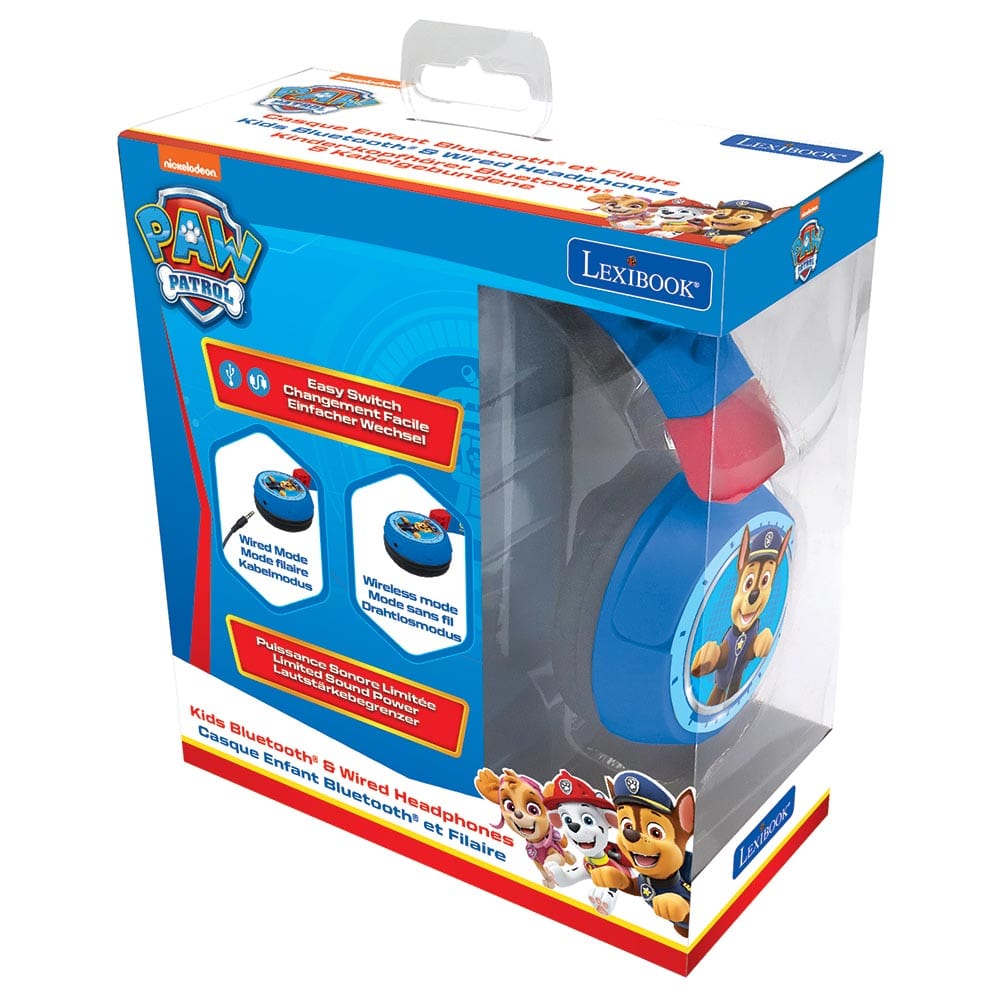 lexibook Toys Lexibook - Paw Patrol 2-in-1 Bluetooth & Wired Foldable Headphone