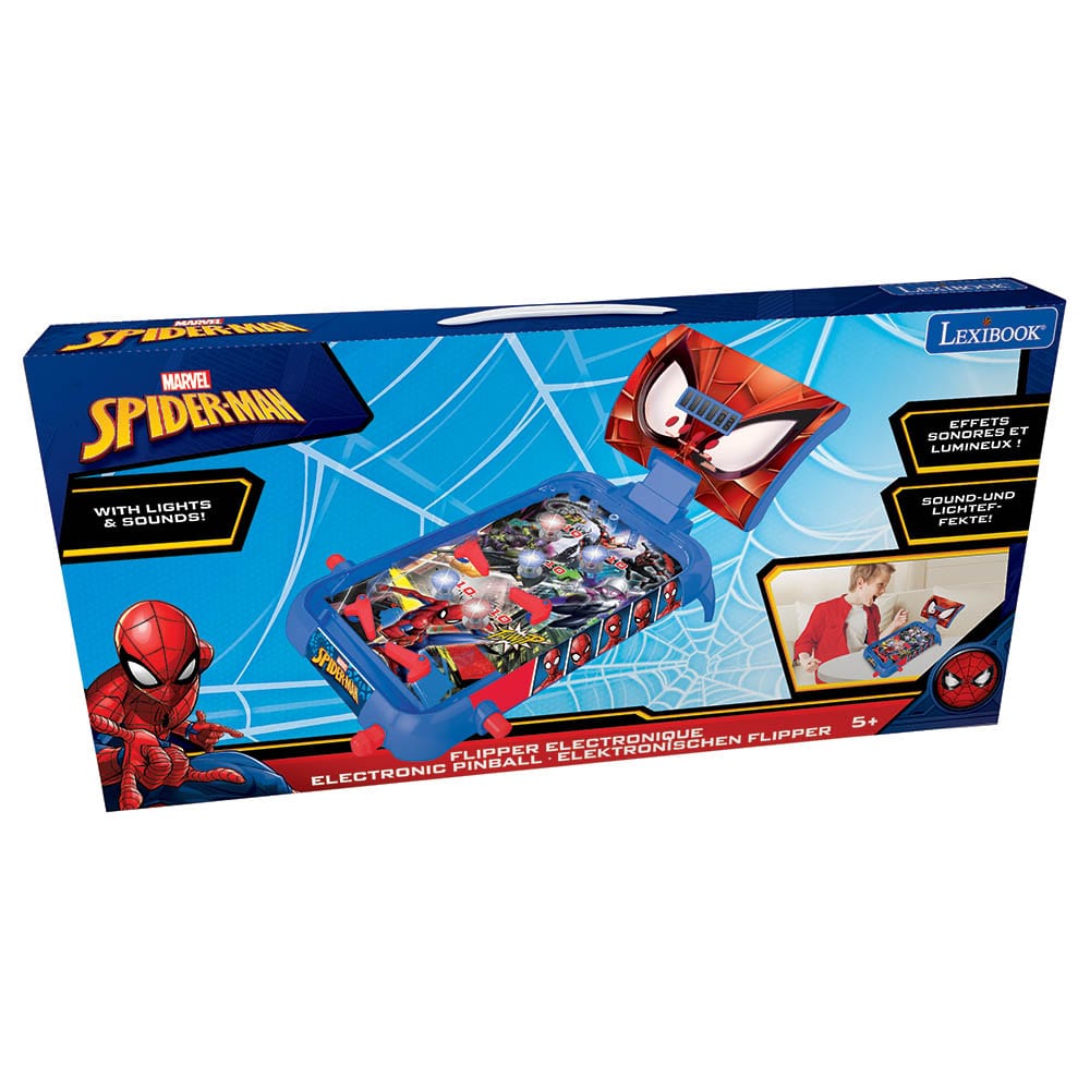 lexibook Toys Spider-Man Electronic Pinball with lights and Sounds