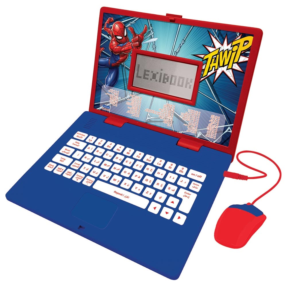 lexibook Toys Spiderman bilingual Educational Laptop Arabic/English