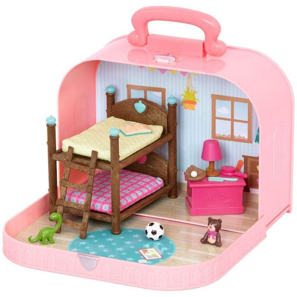 Li'L Woodzeez Toys Li'L Woodzeez - Bunk Bed Playset In Carry Case