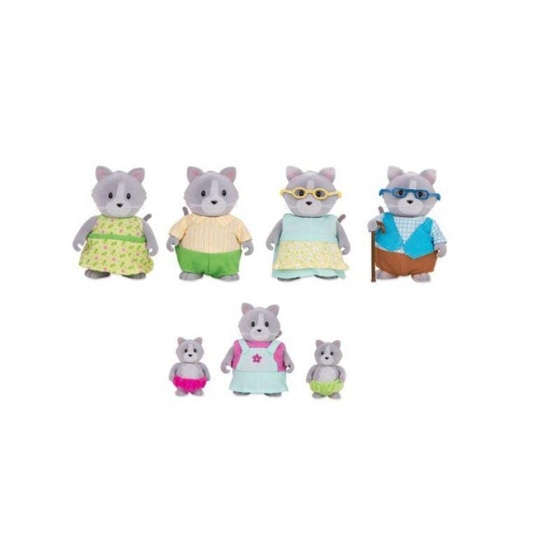 Li'L Woodzeez Toys Li'L Woodzeez - Cat Family Set With Grandparents