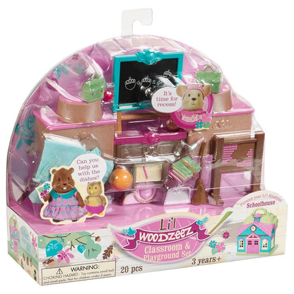 Li'L Woodzeez Toys Li'L Woodzeez - Classroom & Playground Set