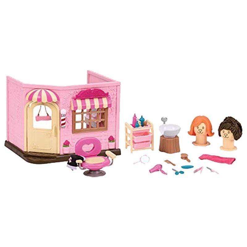 Li'L Woodzeez Toys Li'L Woodzeez - Hair Salon Small Playset - Pink