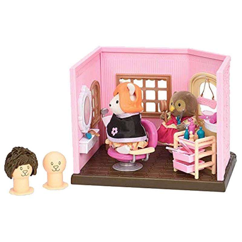 Li'L Woodzeez Toys Li'L Woodzeez - Hair Salon Small Playset - Pink