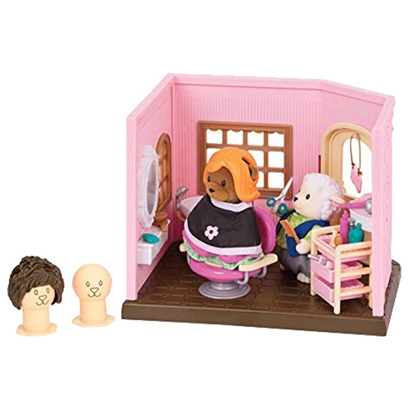 Li'L Woodzeez Toys Li'L Woodzeez - Hair Salon Small Playset - Pink