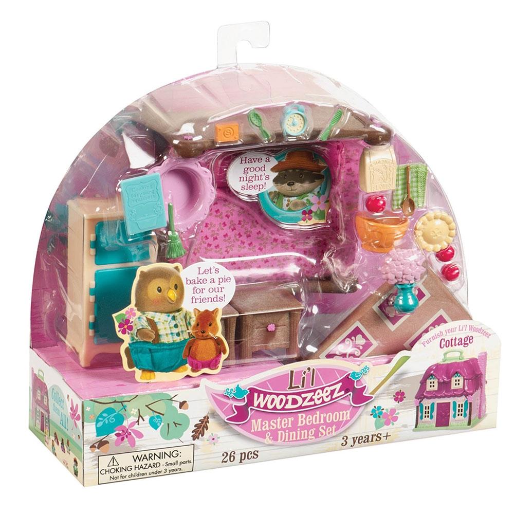 Li'L Woodzeez Toys Li'L Woodzeez - Master Bedroom & Dining Set