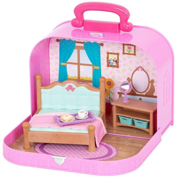 Li'L Woodzeez Toys Li'L Woodzeez - Master Bedroom Playset In Carry Case