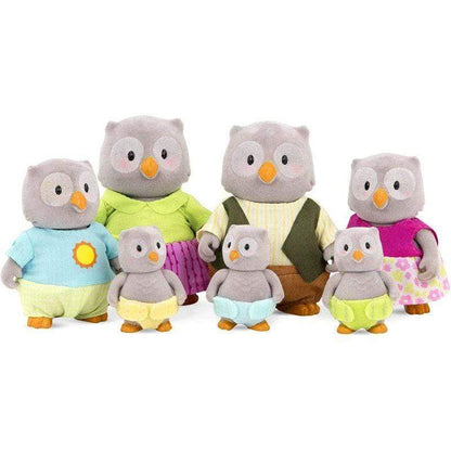Li'L Woodzeez Toys Li'L Woodzeez - Owl Large Family Set