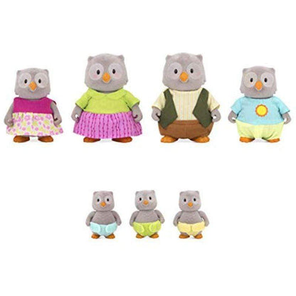 Li'L Woodzeez Toys Li'L Woodzeez - Owl Large Family Set