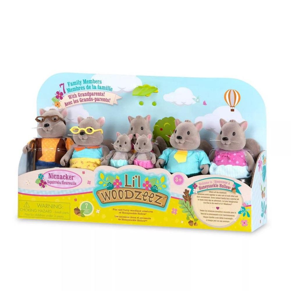 Li'L Woodzeez Toys Li'L Woodzeez - Squirrel Family Set With Grandparents
