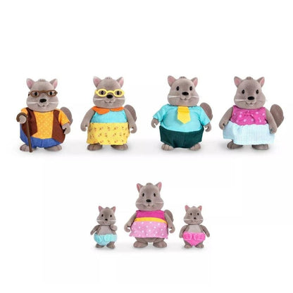 Li'L Woodzeez Toys Li'L Woodzeez - Squirrel Family Set With Grandparents