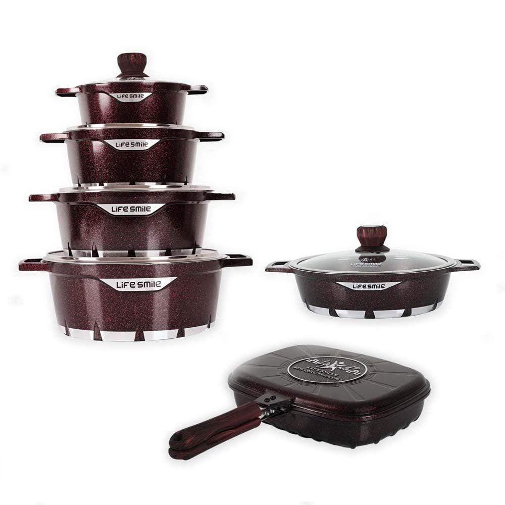 Lifesmile Home & Kitchen Life Smile 12Pcs Cookware Set