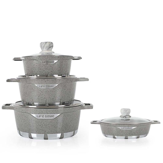 Lifesmile Home & Kitchen Life Smile 8Pcs Cookware Set