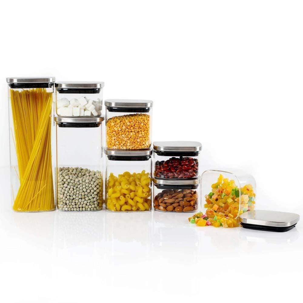 Lifesmile Home & Kitchen Life Smile 8Pcs Glass Canister Set