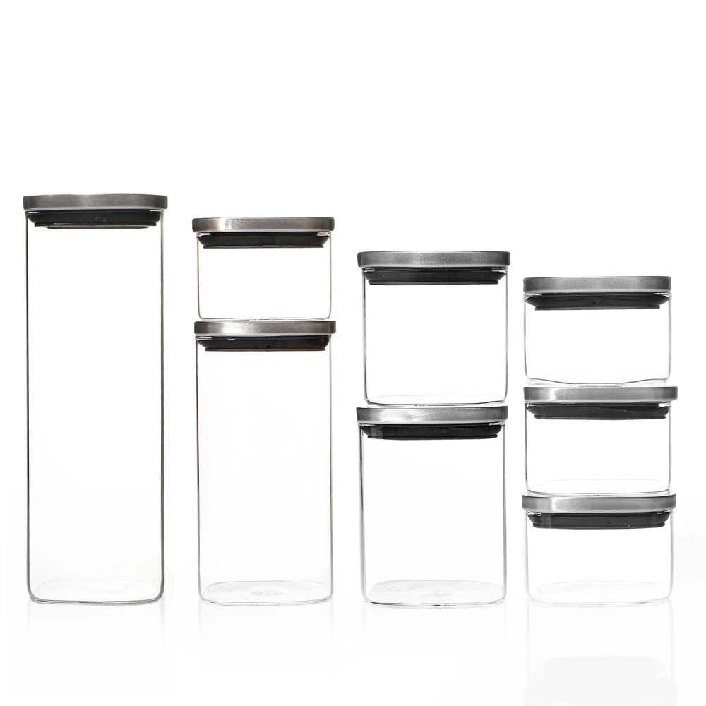 Lifesmile Home & Kitchen Life Smile 8Pcs Glass Canister Set