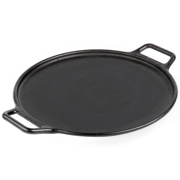 Lodge Cast Iron 14 Pre-Seasoned Round Baking Pan with Loop Handles P14P3,  Black 