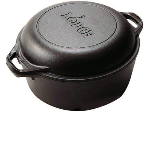 Lodge Home & Kitchen Lodge Pre-seasoned 5 Quart Cast Iron Double Dutch Oven, L8DD3